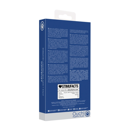 OUCH! Neoprene Armbands Adjustable Black - Comfortable Design