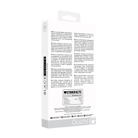 Kiotos Subjugation Mask Black Stretch Hood with Rear Zipper Closure