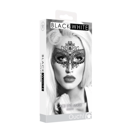 OUCH! Queen Series Lace Mask - Black, Lightweight, Eco-Friendly Design