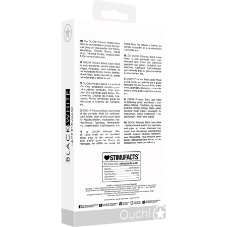 OUCH! Princess Lace Mask - Lightweight Laser-Cut Venetian Design