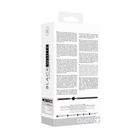 Ouch! Silicone Adjustable Ball Gag with Leather Strap - Universal Size