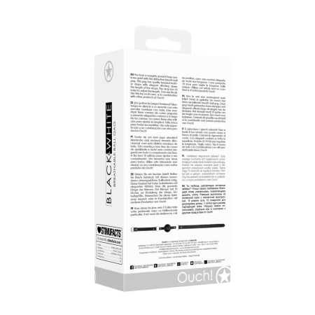 Ouch! Adjustable Breathable Ball Gag with Leather Straps Black