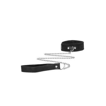 OUCH! Adjustable Velcro Collar with Leash and Suede-Lined Handcuffs
