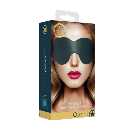 Ouch Halo Luxury Eye Mask - Elegant Faux Leather with Gold Accents