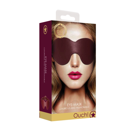 Ouch Halo Luxury Eye Mask - Elegant Faux Leather with Gold Accents