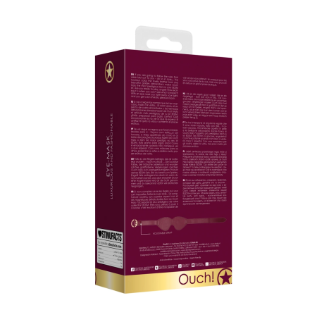 Ouch Halo Luxury Eye Mask - Elegant Faux Leather with Gold Accents