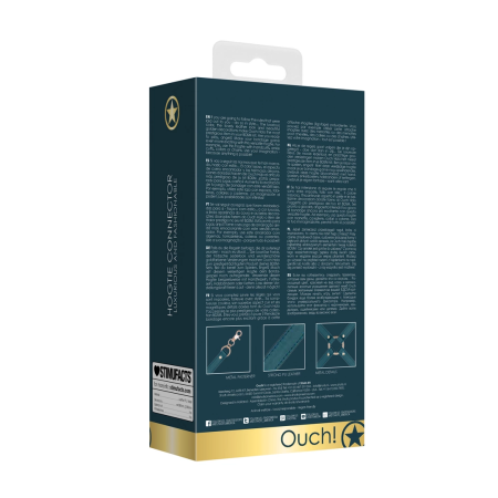 Ouch Halo Hogtie Connector Gold - Premium Leather Look, Adjustable