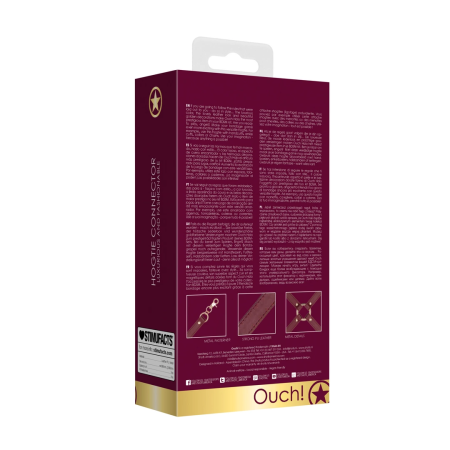 Ouch Halo Hogtie Connector - Luxurious Gold & Leather Look Restraint