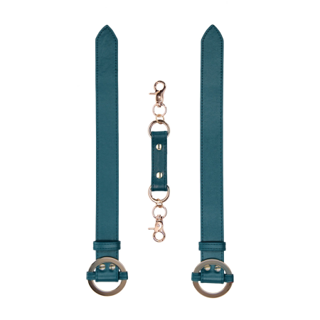 Ouch Halo Gold Wrist and Ankle Restraint Set - Elegant Faux Leather