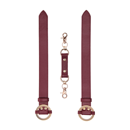 OUCH! Halo Wrist and Ankle Cuffs Set Gold Leather Look Adjustable