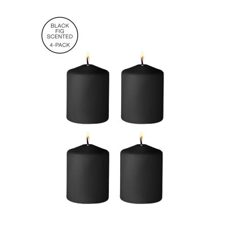Tease Candles Disobedient Set of 4 Black - Low Temperature Wax
