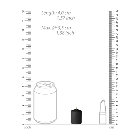 Tease Candles Disobedient Set of 4 Black - Low Temperature Wax