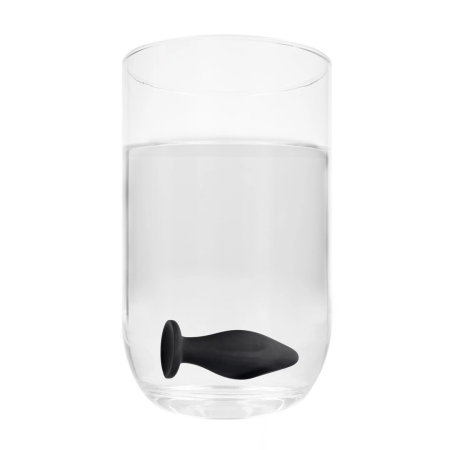 Edgy Silicone Plug with Suction Base - Black, Medium Size