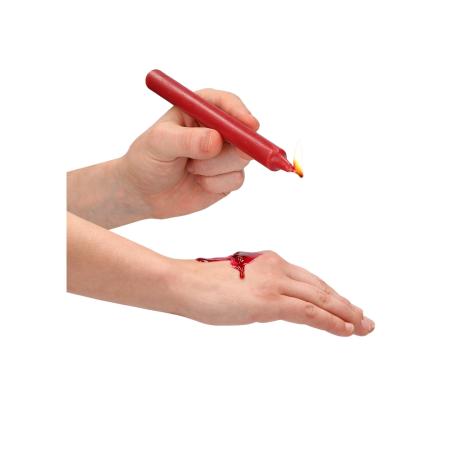Ouch! Teasing Wax Candles Set 4pcs Large Red - Sensory Play Accessory