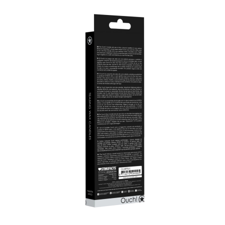 Ouch! Large Black Sensation Wax Candles Set - 4 Pieces, Body Art Accessory