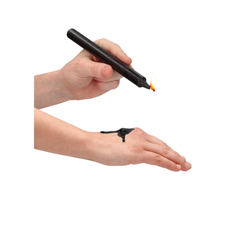 Ouch! Large Black Sensation Wax Candles Set - 4 Pieces, Body Art Accessory