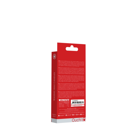 Ouch! Teasing Wax Candles 4-Pack - Red, Body Art Accessory