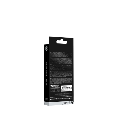Ouch! Teasing Wax Candles Set - 4 Black Pieces, Low-Temperature Formula
