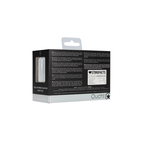 EasyToys Diamond Heart Ribbed Plug Regular - Silicone, Decorative Base