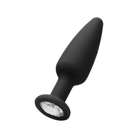 Sinner Gear Silicone Intimate Cone Plug with Diamond Base Black