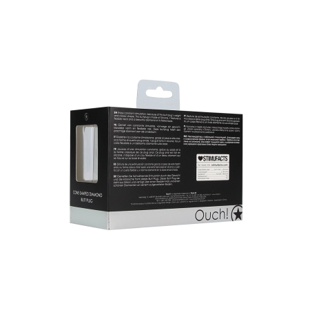 Sinner Gear Silicone Intimate Cone Plug with Diamond Base Black