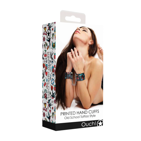 OUCH! Printed Adjustable Ankle Cuffs with Velcro Closure - Universal Fit