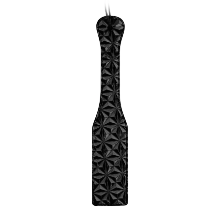 OUCH! Paddle Diamond Pattern 31.5cm Vinyl Faux-Leather Black