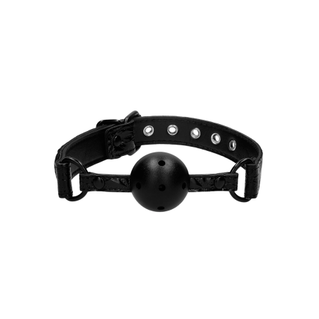 OUCH! Diamond Pattern Adjustable Breathable Ball Gag Neoprene Black