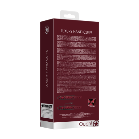 Ouch! Adjustable Diamond Pattern Handcuffs Black Neoprene 21-31cm