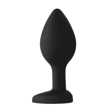 Sinner Gear Diamond Heart Model Intimate Plug Regular Silicone Black