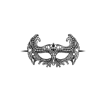 OUCH! Empress Black Lace Mask - Elegant Lightweight Venetian Style