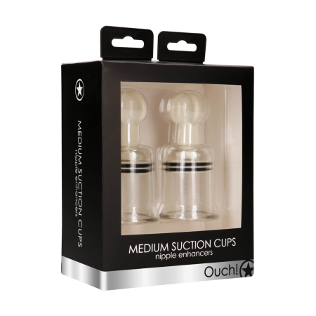 OUCH! Suction Cup Medium - High-Grade Plastic Nipple Enhancer Set