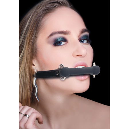 OUCH! Silicone Adjustable Bit Gag - Black, Classic Design