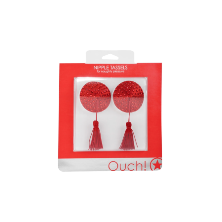 Ouch! Round Decorative Adhesive Tassels - Elegant Black, Reusable