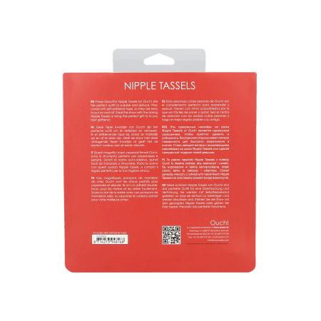 Ouch! Round Decorative Adhesive Tassels - Elegant Black, Reusable