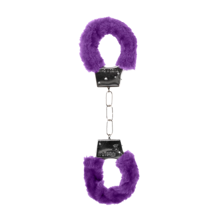 You2Toys Beginners Furry Handcuffs - Soft Plush Quick-Release Silver