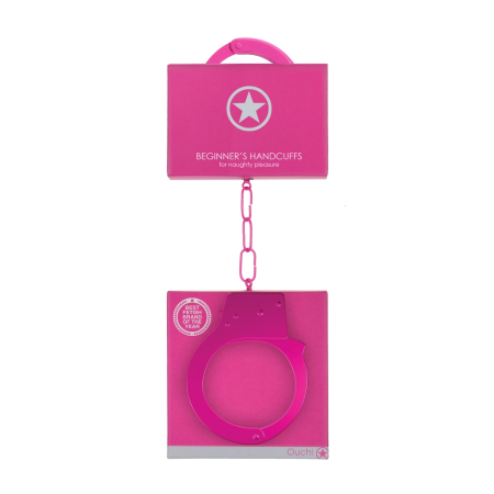 Ouch! Beginner Metal Handcuffs with Quick-Release System Silver