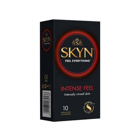 Mates SKYN Intense Feel Condoms 10 pcs - Textured, Ultra-Thin, Latex-Free