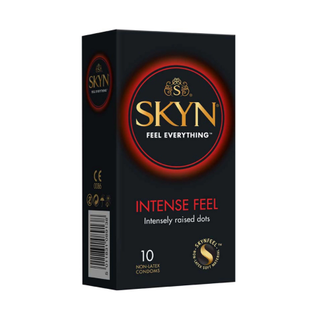 Mates SKYN Intense Feel Condoms 10 pcs - Textured, Ultra-Thin, Latex-Free
