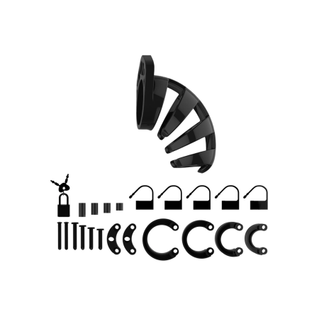 ManCage Model 02 Polycarbonate Chastity System 3.5in/9cm Clear