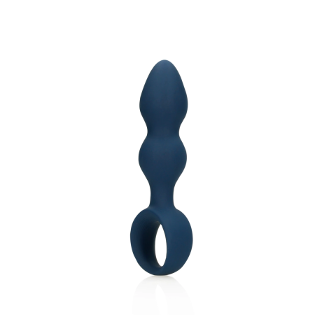 Loveline Teardrop Anal Plug Large Baltic Blue Silicone Model