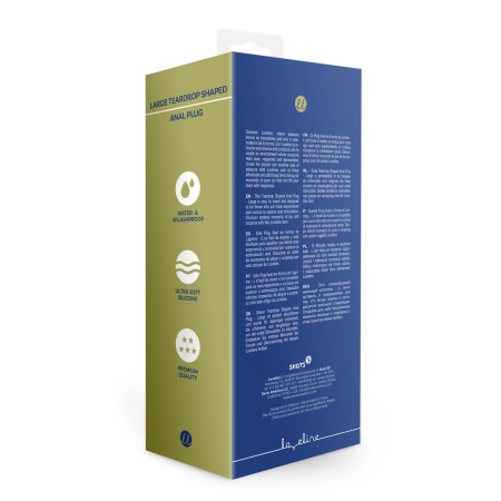 Loveline Teardrop Anal Plug Large Baltic Blue Silicone Model