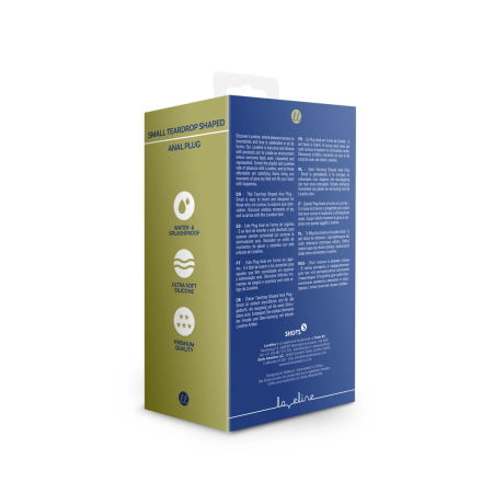 Loveline Teardrop Shaped Silicone Plug Small Baltic Blue - Ergonomic Design