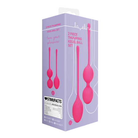 Loveline Thumping Kegel Ball Set 2 pcs - Wild Strawberry Color