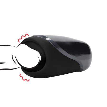 Loveline Vibrating Sensation Sleeve Licorice Black Ergonomic Design