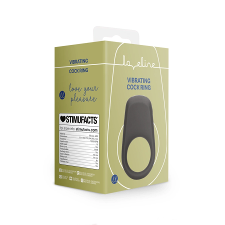 Loveline Vibrating Rabbit Ring Black - Flexible Silicone Stimulation System