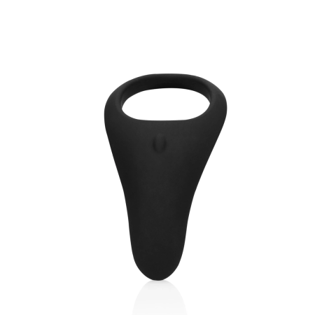 Loveline Pointed Vibrating Silicone Ring Black - Adjustable Stimulation System