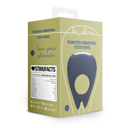 Loveline Pointed Vibrating Intimacy Ring Baltic Blue Silicone