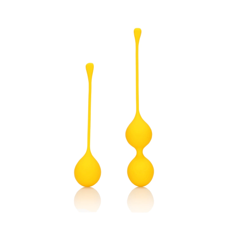 Loveline Carambola Silicone Pelvic Floor Training Balls Set Yellow