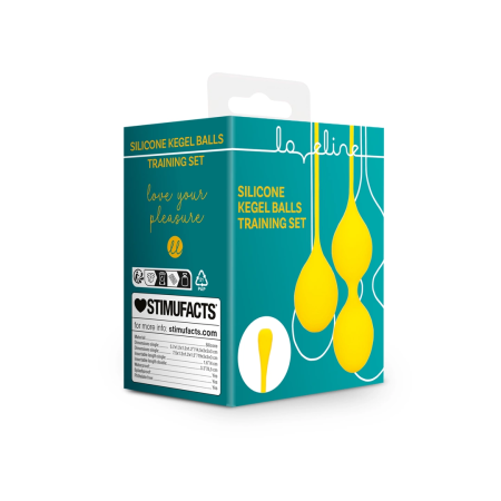 Loveline Carambola Silicone Pelvic Floor Training Balls Set Yellow